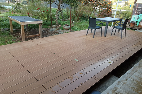 Wooden deck space